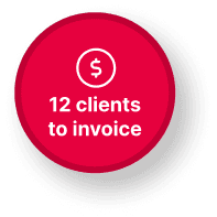 12 clients to invoice